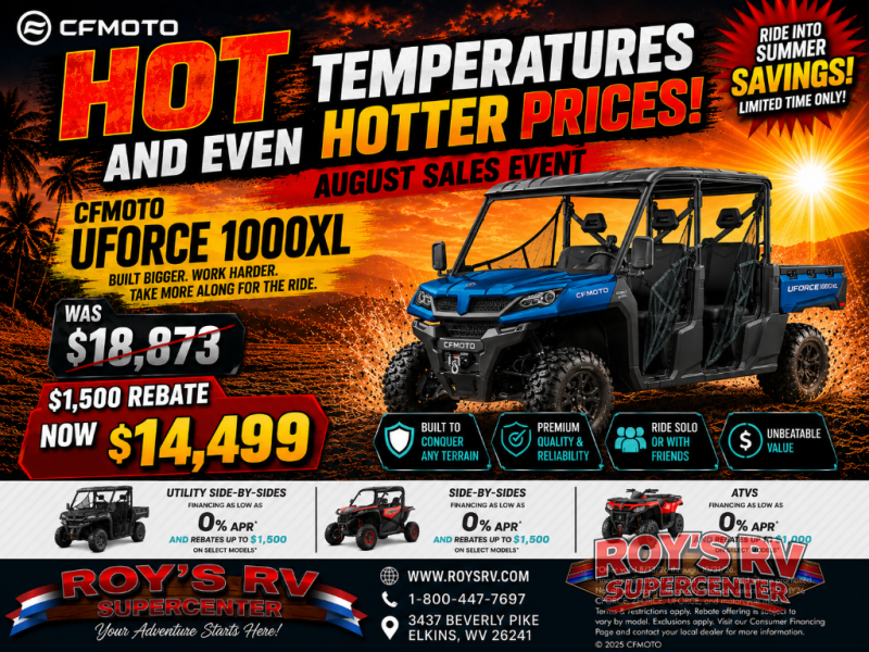 New 2026 CFMoto UForce 1000