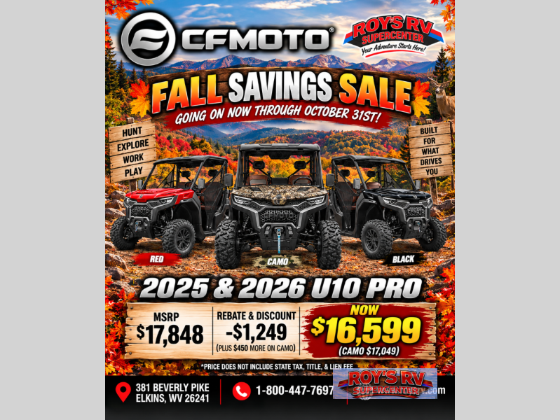 New 2026 CFMoto UForce 1000