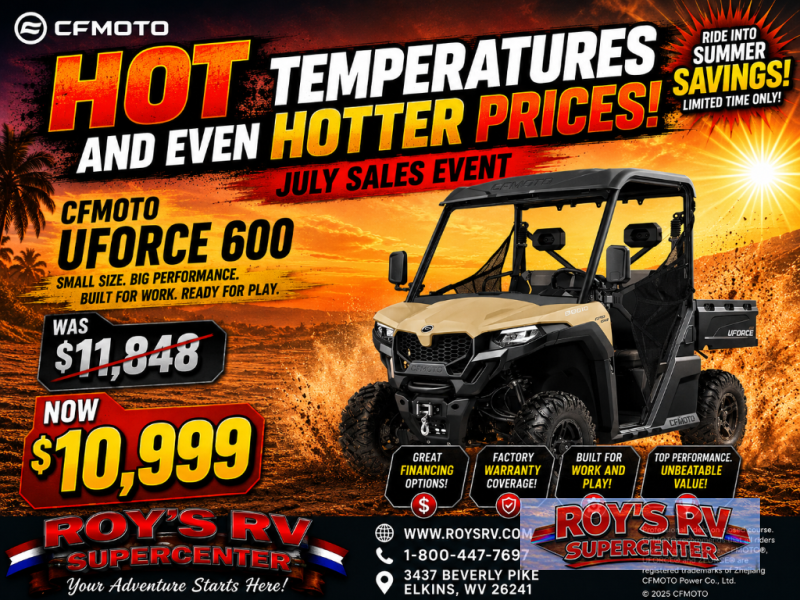 New 2026 CFMoto UForce 600