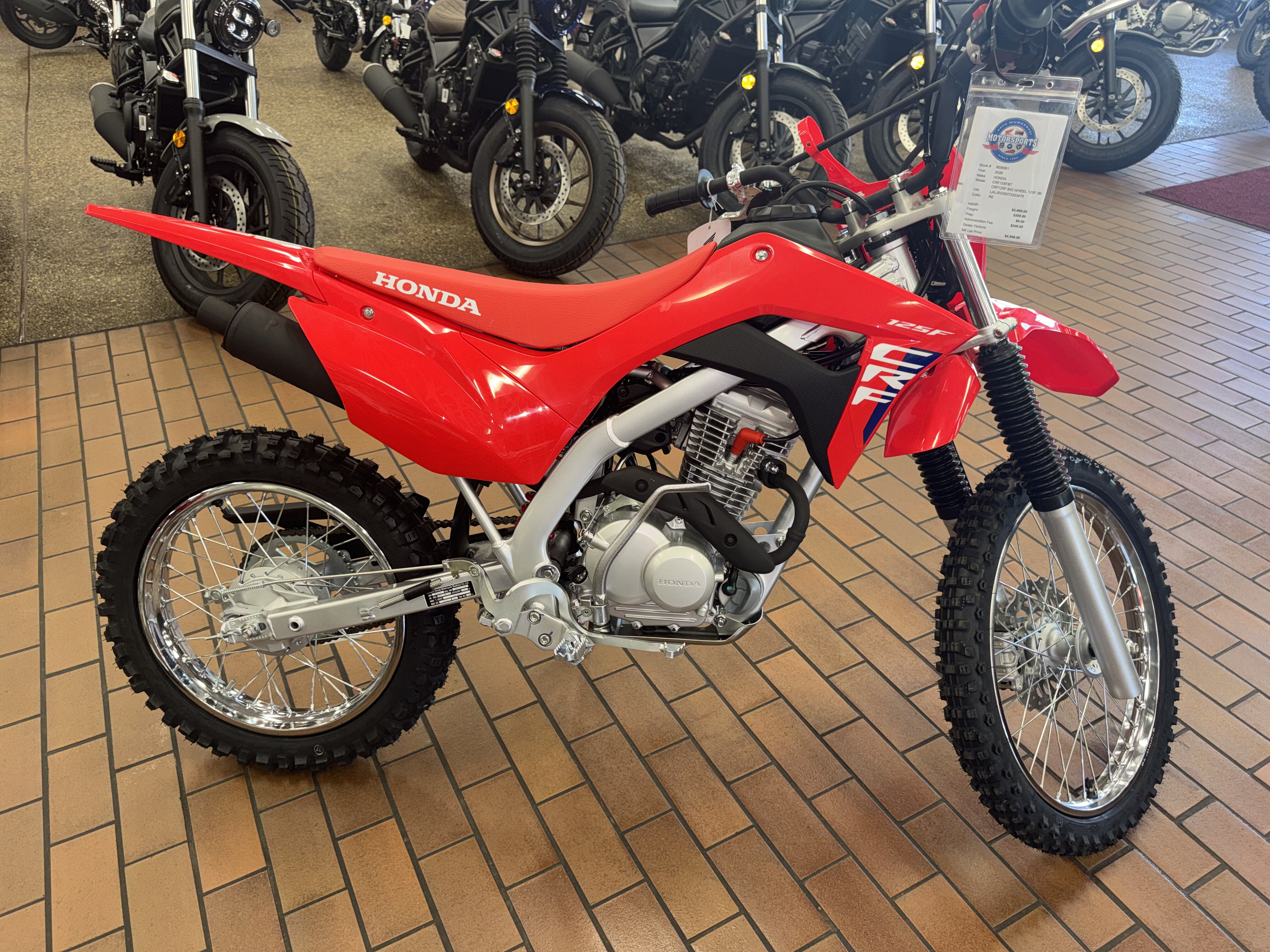 New 2026 Honda CRF125F Big Wheel