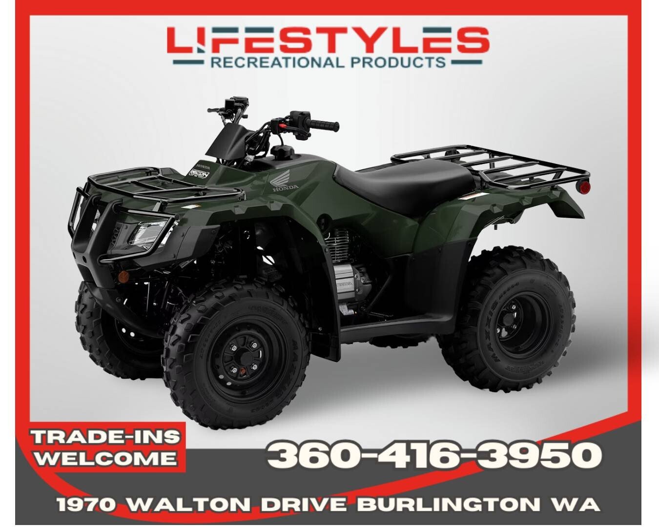 New 2026 Honda FourTrax Recon ES