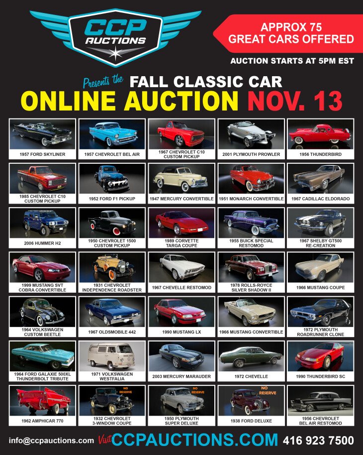 2025 Fall Classic Car Online Auction - presented by CCP Auctions