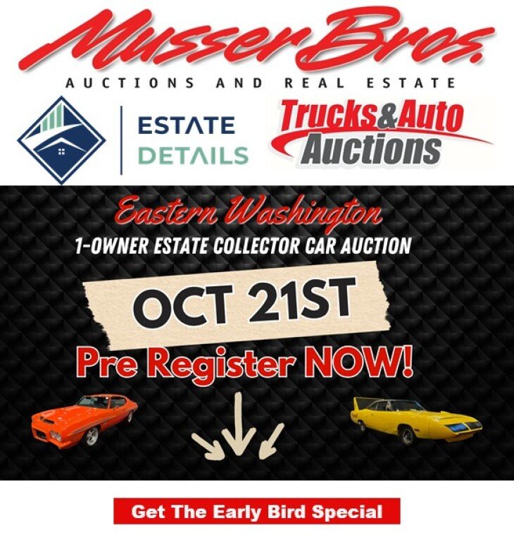 Eastern Washington Single-Seller Estate Collector Car Auction - 35+ Muscle Cars