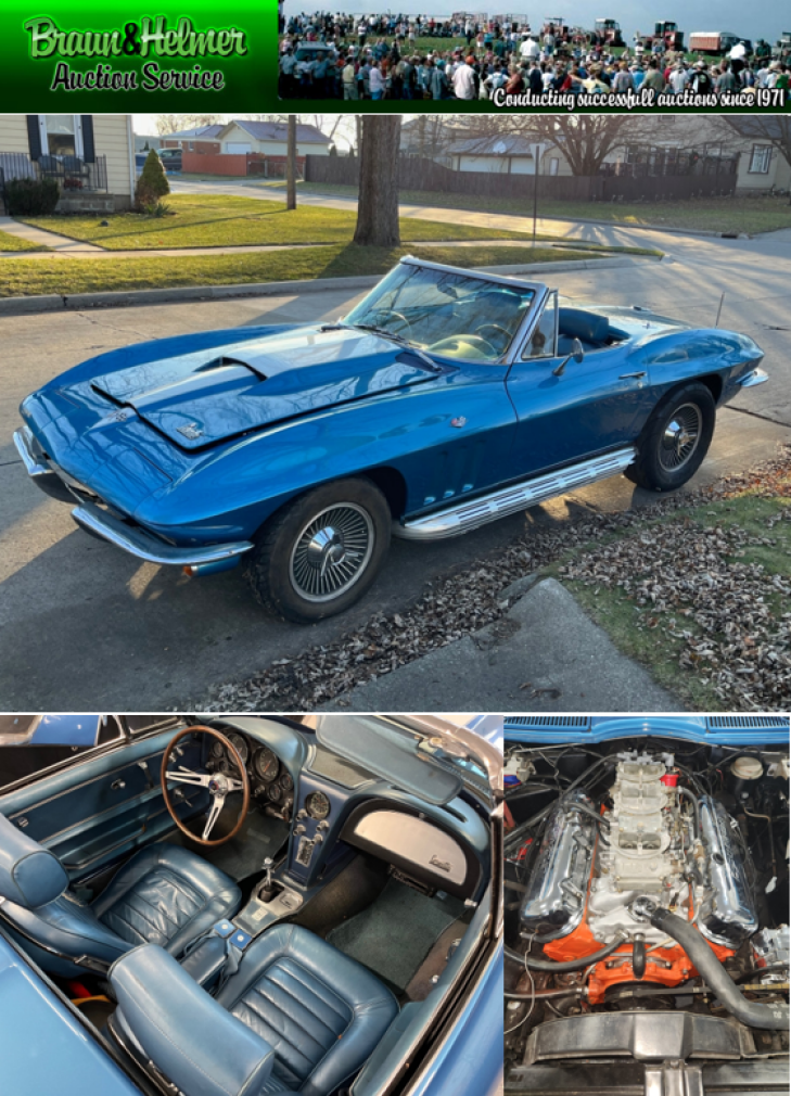 Estate Auction - 1966 Stingray Corvette Convertible - Live Bidding
