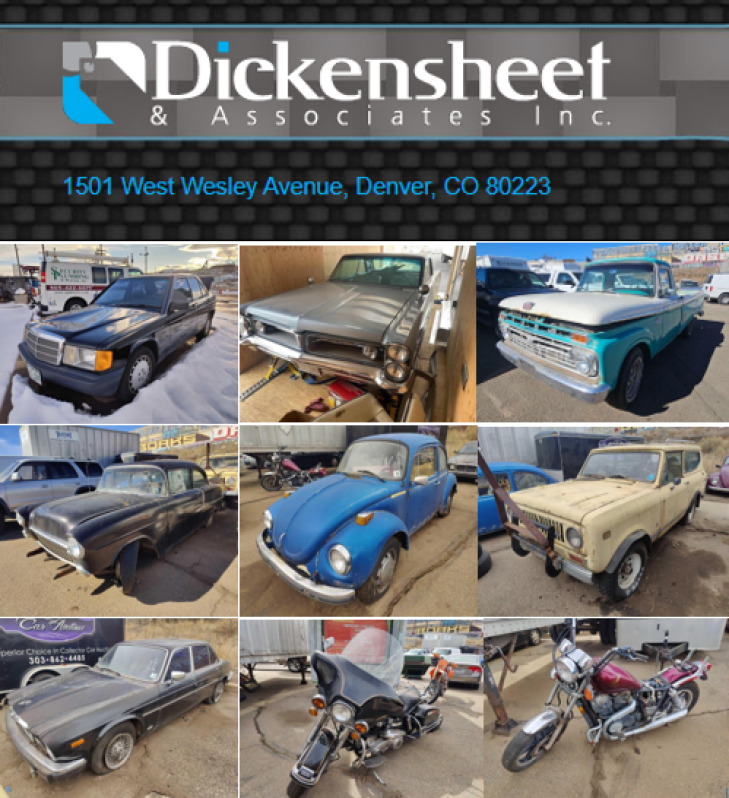 Dickensheet & Associates - Vintage Vehicle Online Auction