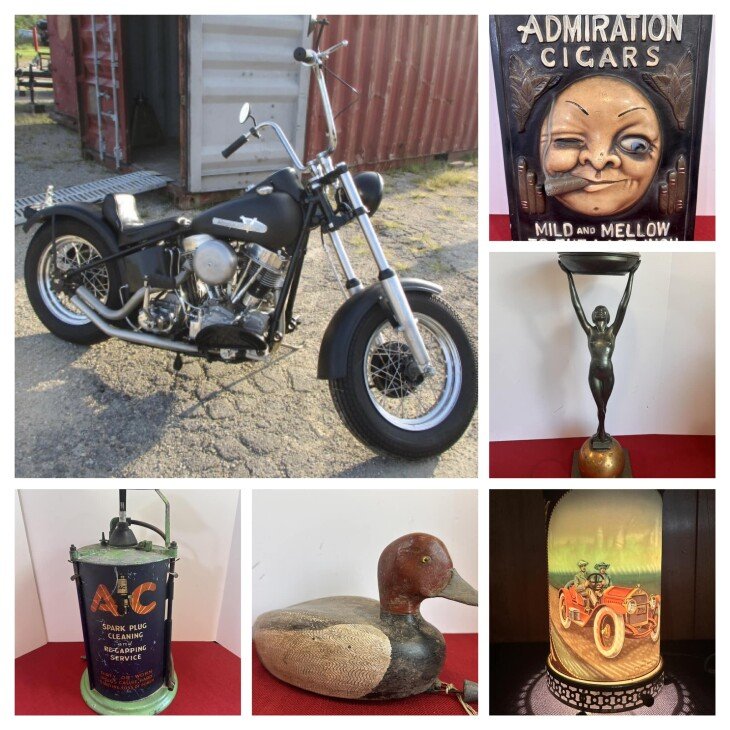 High End Estate Antiques & Show Pieces - featuring 1955 Harley-Davidson FL Bobber