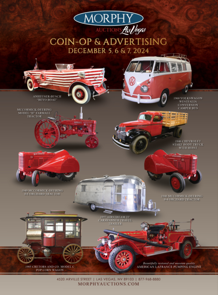 Coin-Op & Advertising Auction - featuring Collector Vehicles & Tractors - Live with Online Bidding