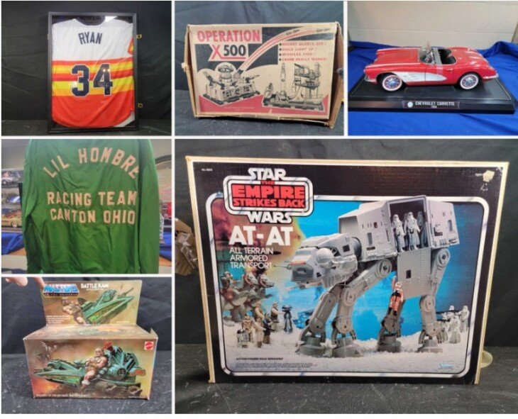 Kiko Auctioneers Presents Outstanding Toy Auction Corvette Collection, Vintage Star Wars, 1980s Action Figures, Cereal Premiums, Sports Memorabilia & Cards, And More!
