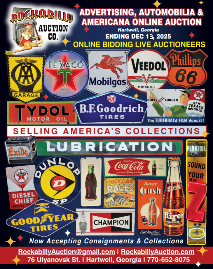 Virtual Online Advertising & Automobilia Auction