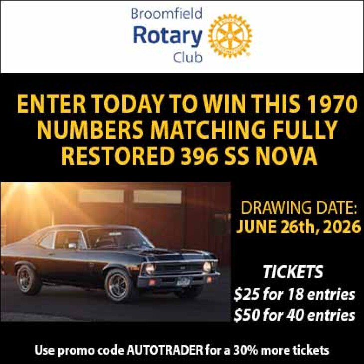 Rotary Club of Broomfield Classic Car Sweepstakes - Win This 1970 Nova SS