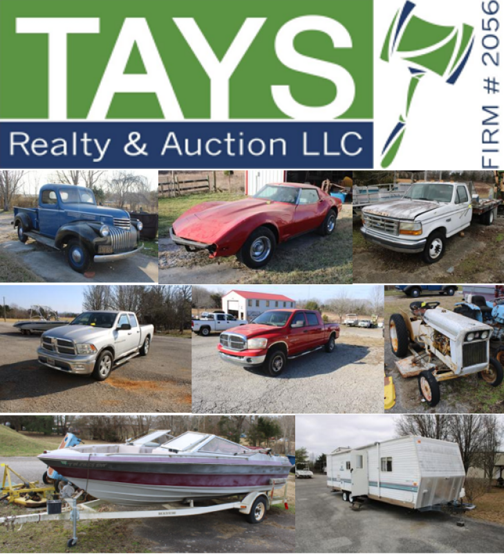 TAYS ONLINE ABSOLUTE AUCTION: VEHICLES - PRESSES - SHOP EQUIPMENT - BOATS - TOOLS
