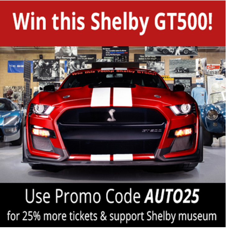 Shelby American Presents: Win this 2021 760hp Shelby GT500 and $25,000 Cash!