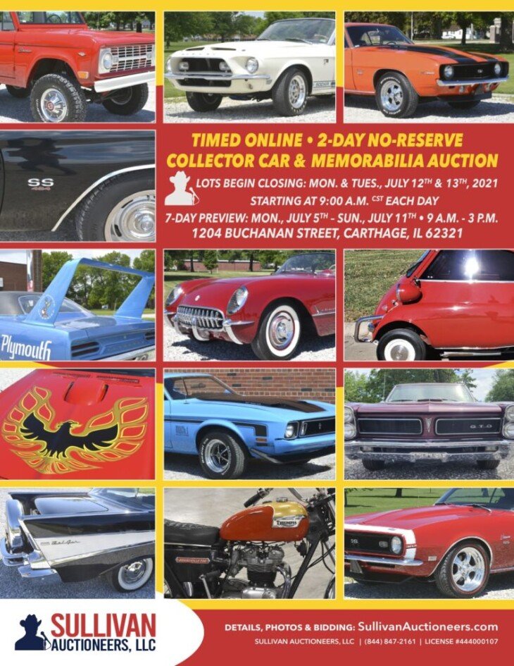 NO-RESERVE COLLECTOR CAR & MEMORABILIA AUCTION - Online Only