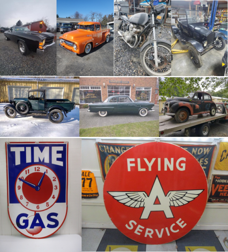 CLASSIC/ANTIQUE CARS - GAS & OIL SIGNS - SPEED EQUIPMENT ONLINE AUCTION